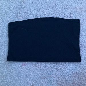 Plain black tube top from SHEIN